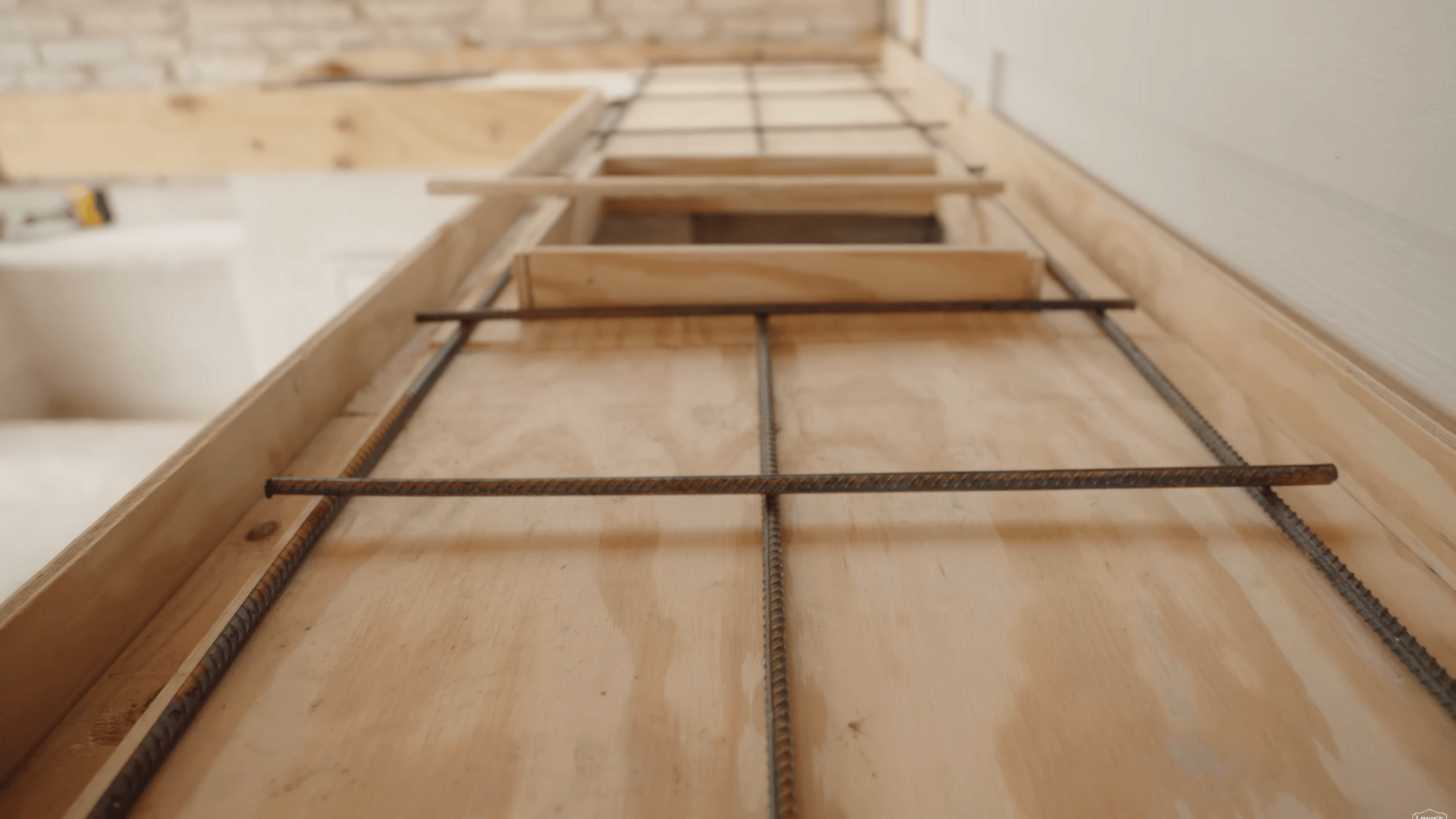add rebar reinforcement build an outdoor kitchen