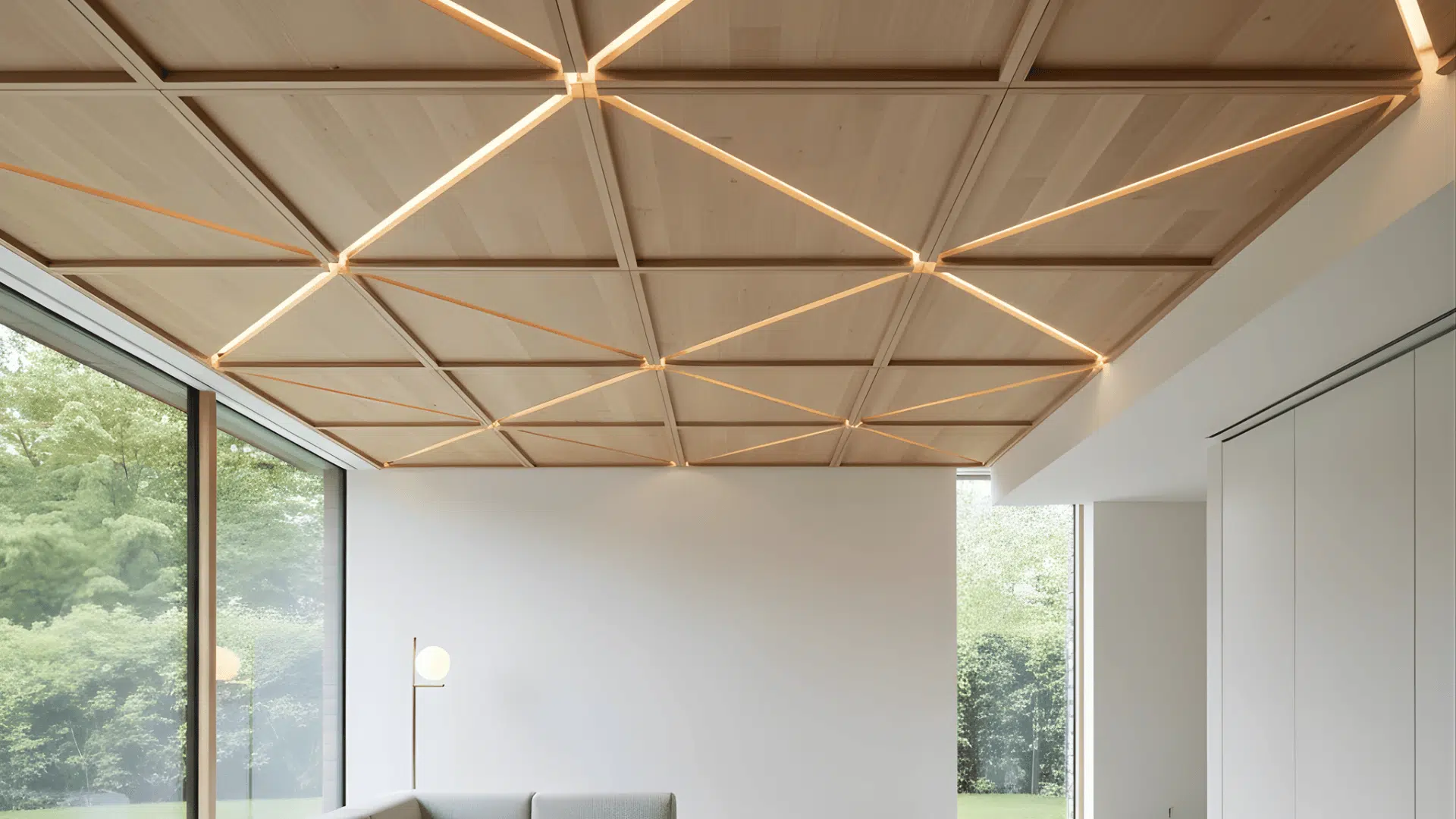 angled beam patterns ceiling beam ideas
