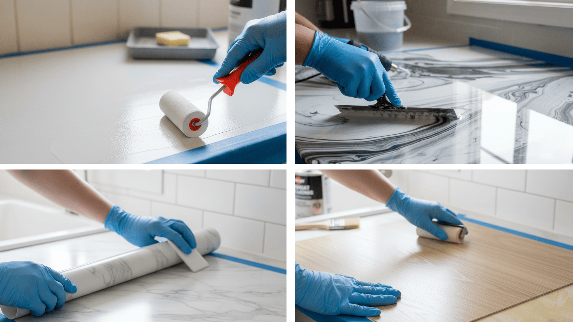 apply the finish layer how to resurface laminate countertops