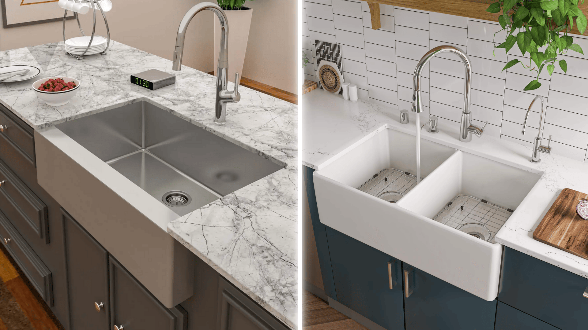 apron sink vs farmhouse sink key differences