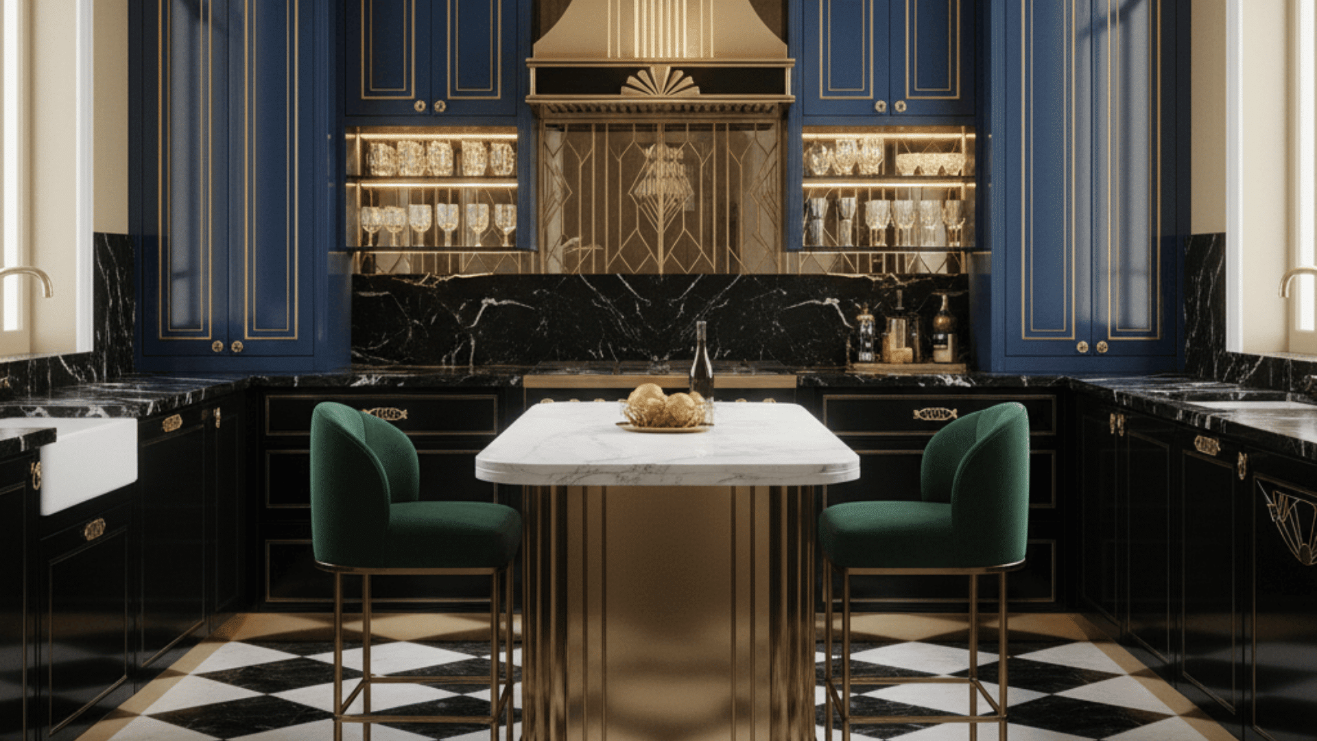 art deco cabinets