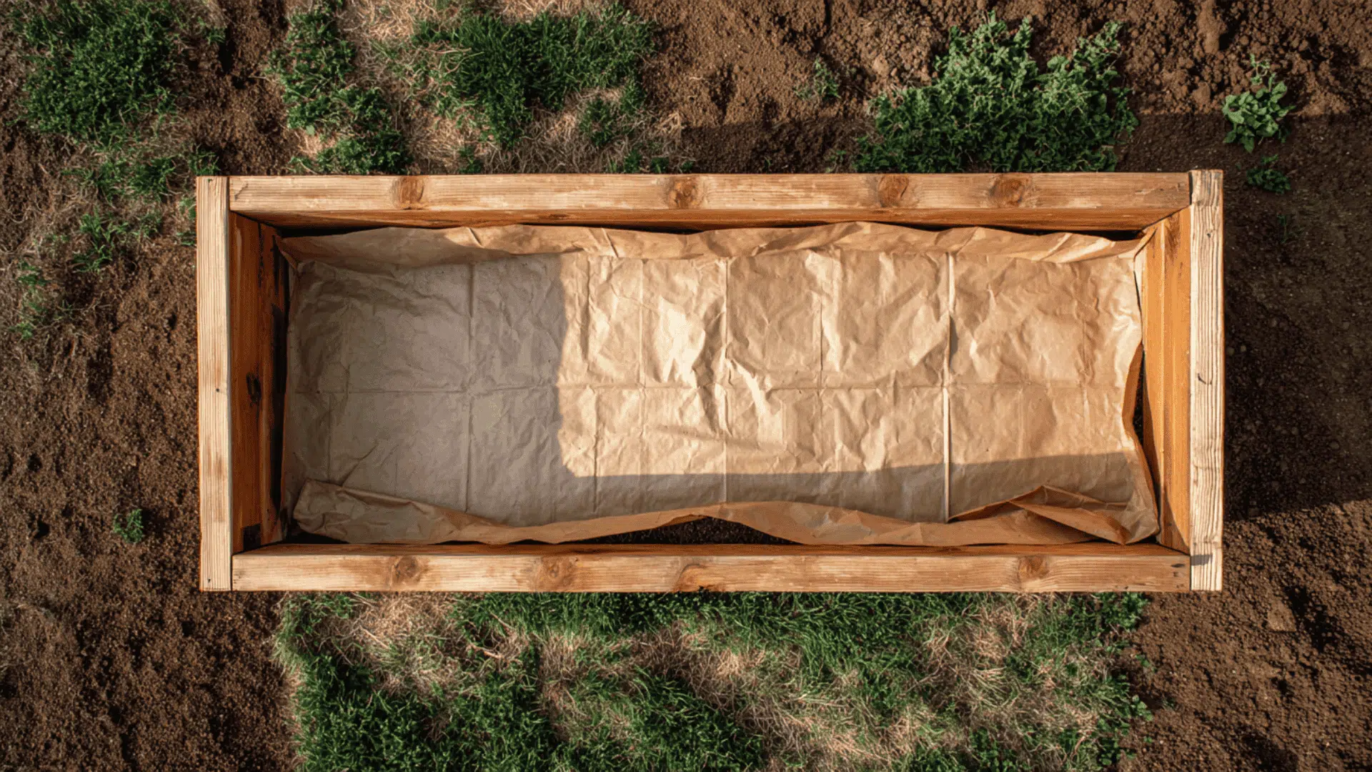 base layer weed barrier sheet mulching layering technique