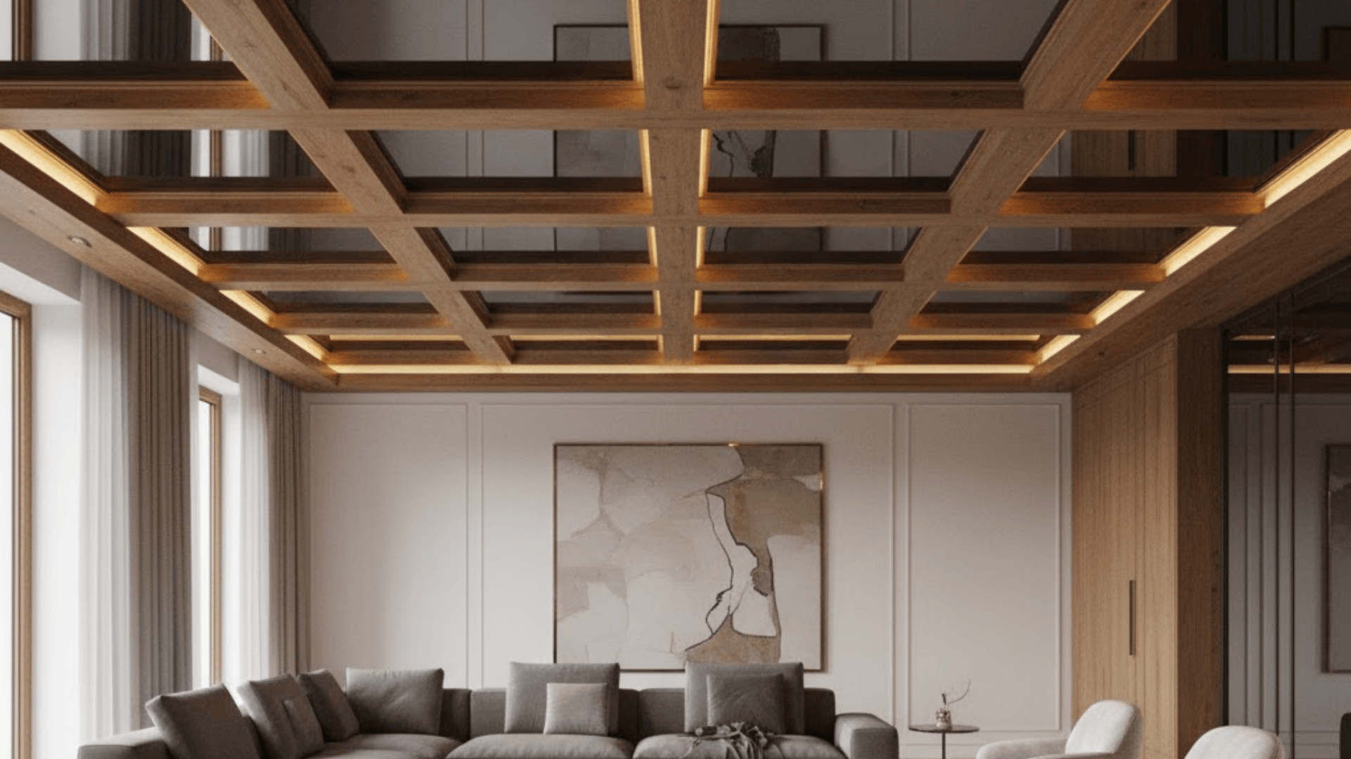 beams with inset panels ceiling beams