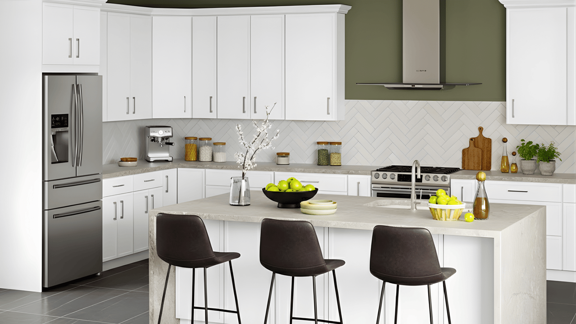 best kitchen paint colors for white cabinets