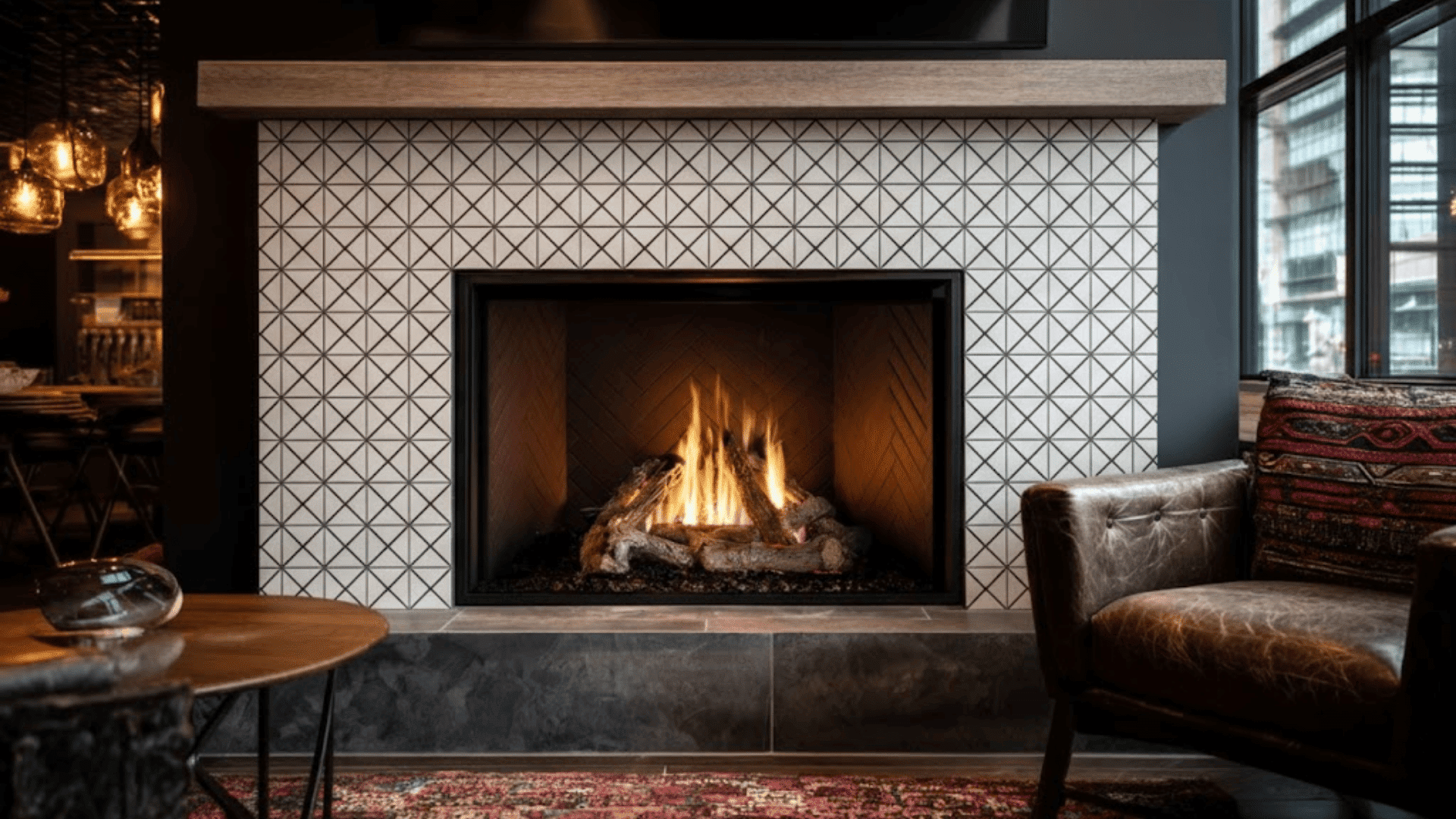 black white triangle mosaic
