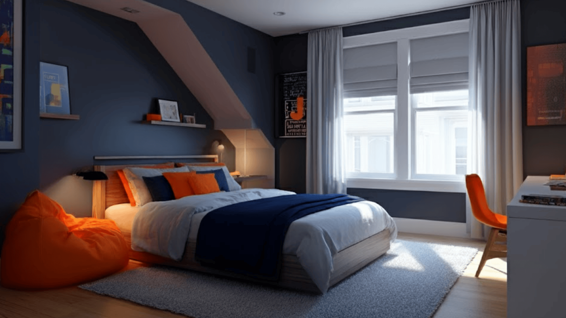 blue and orange contrast