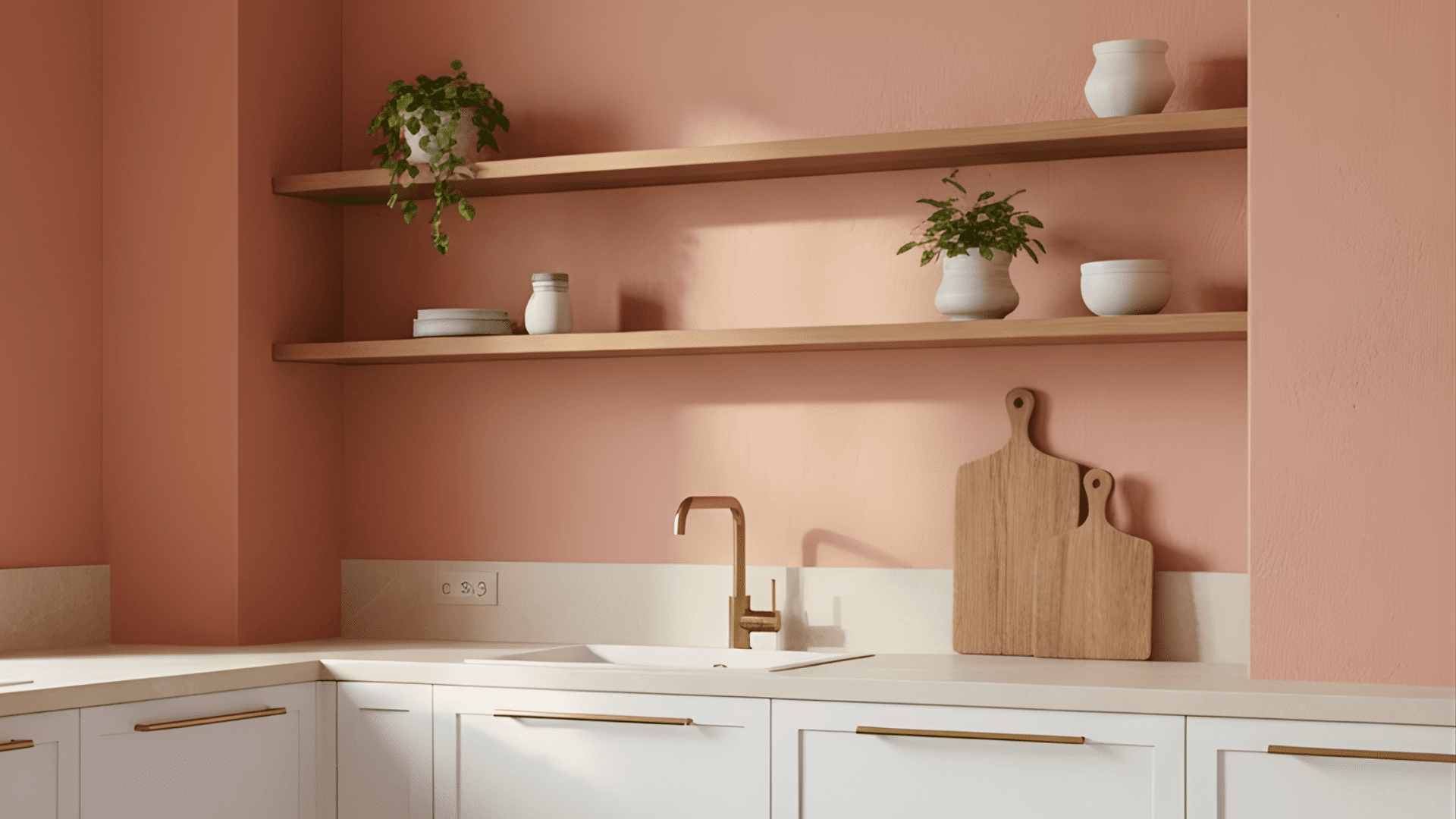 blush terracotta kitchen paint colors white cabinets