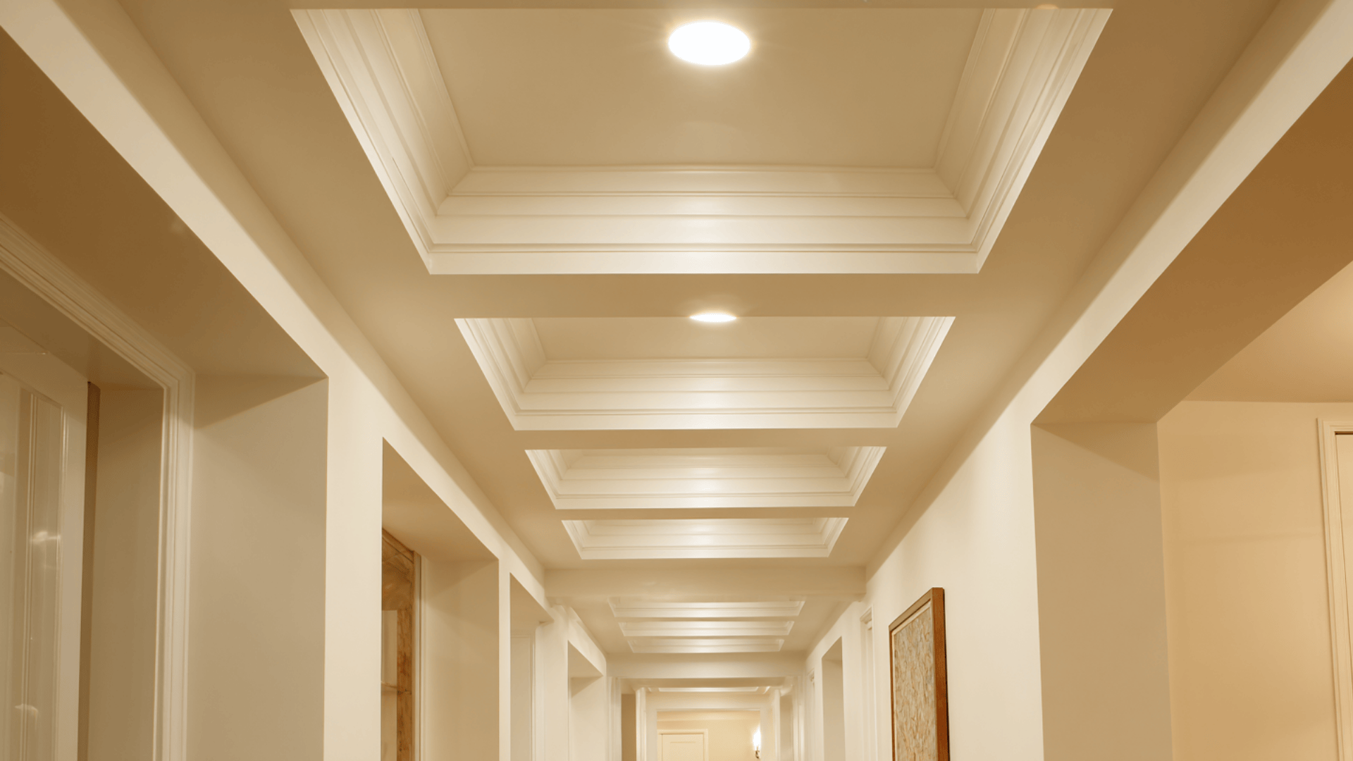 boxed beams with sleek corners