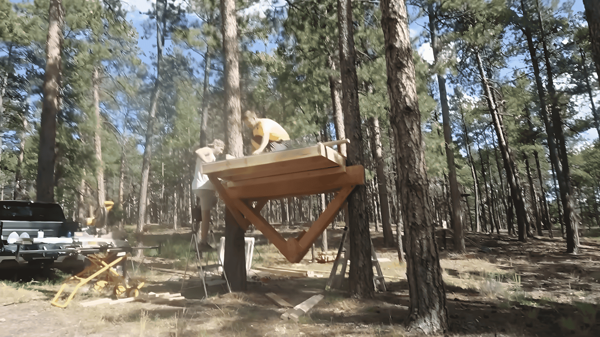 build and install the floor platform