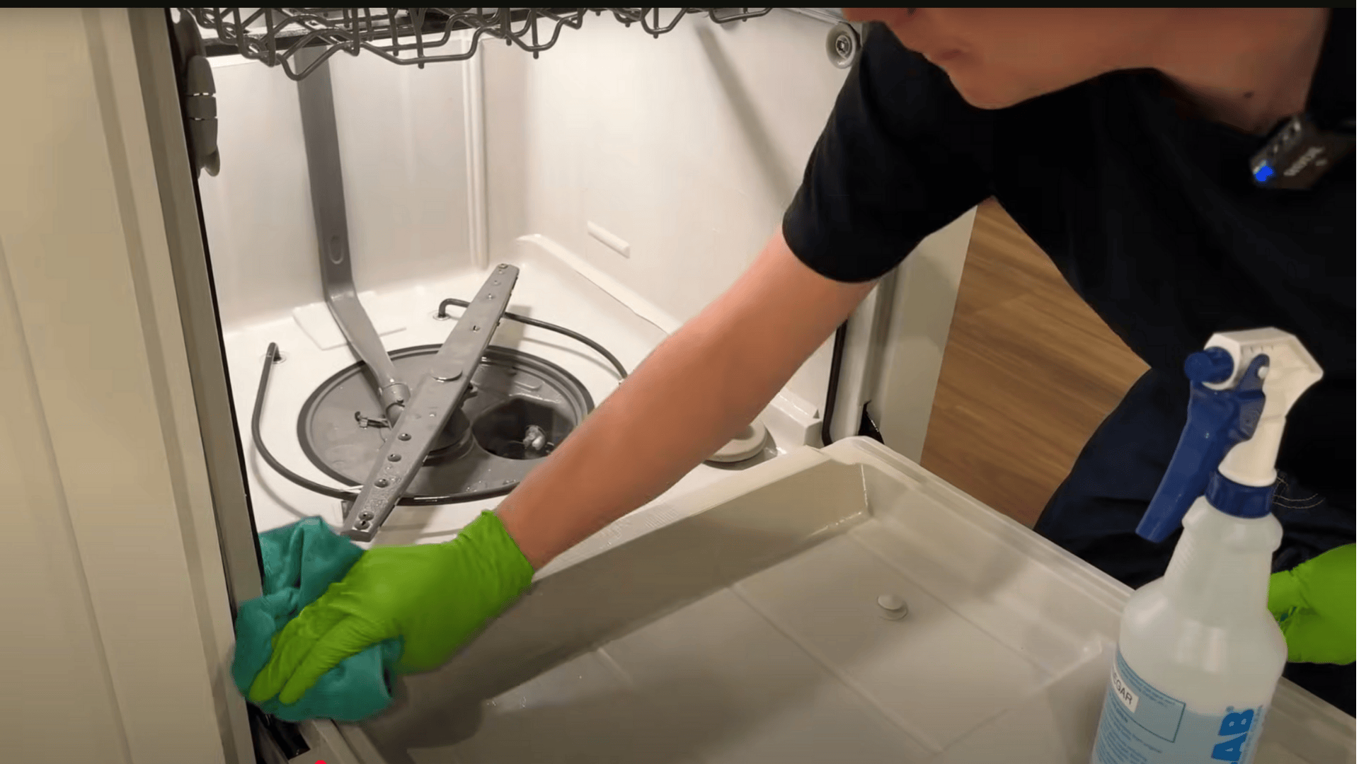 clean spray arms and door seals