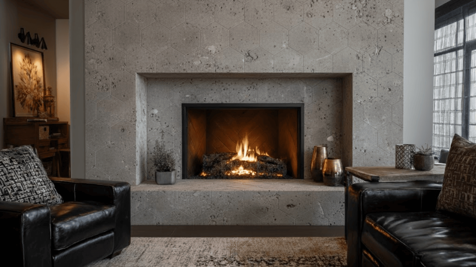 concrete hexagon modern tiles