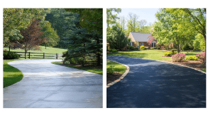 concrete or asphalt driveway