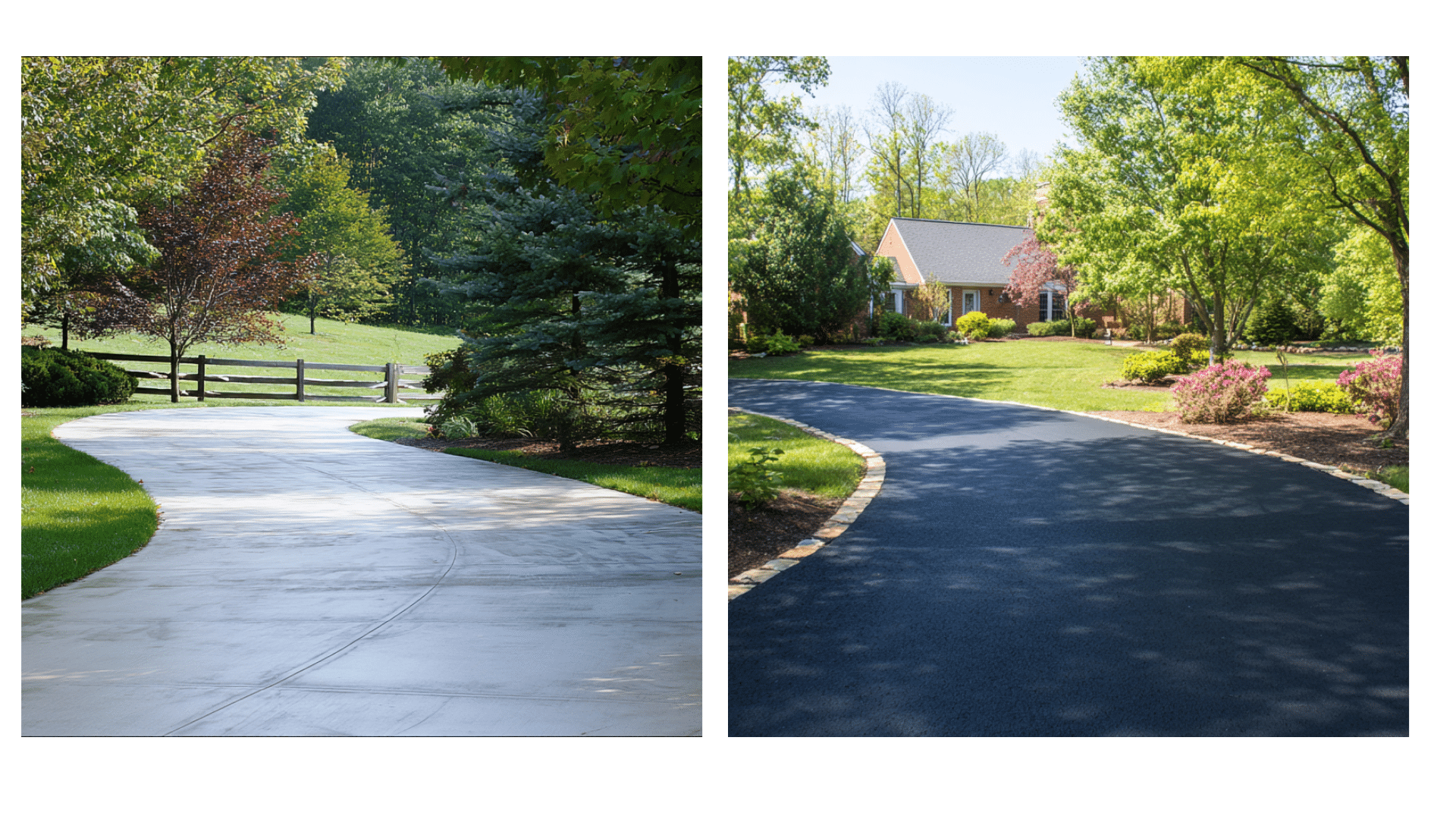 concrete or asphalt driveway