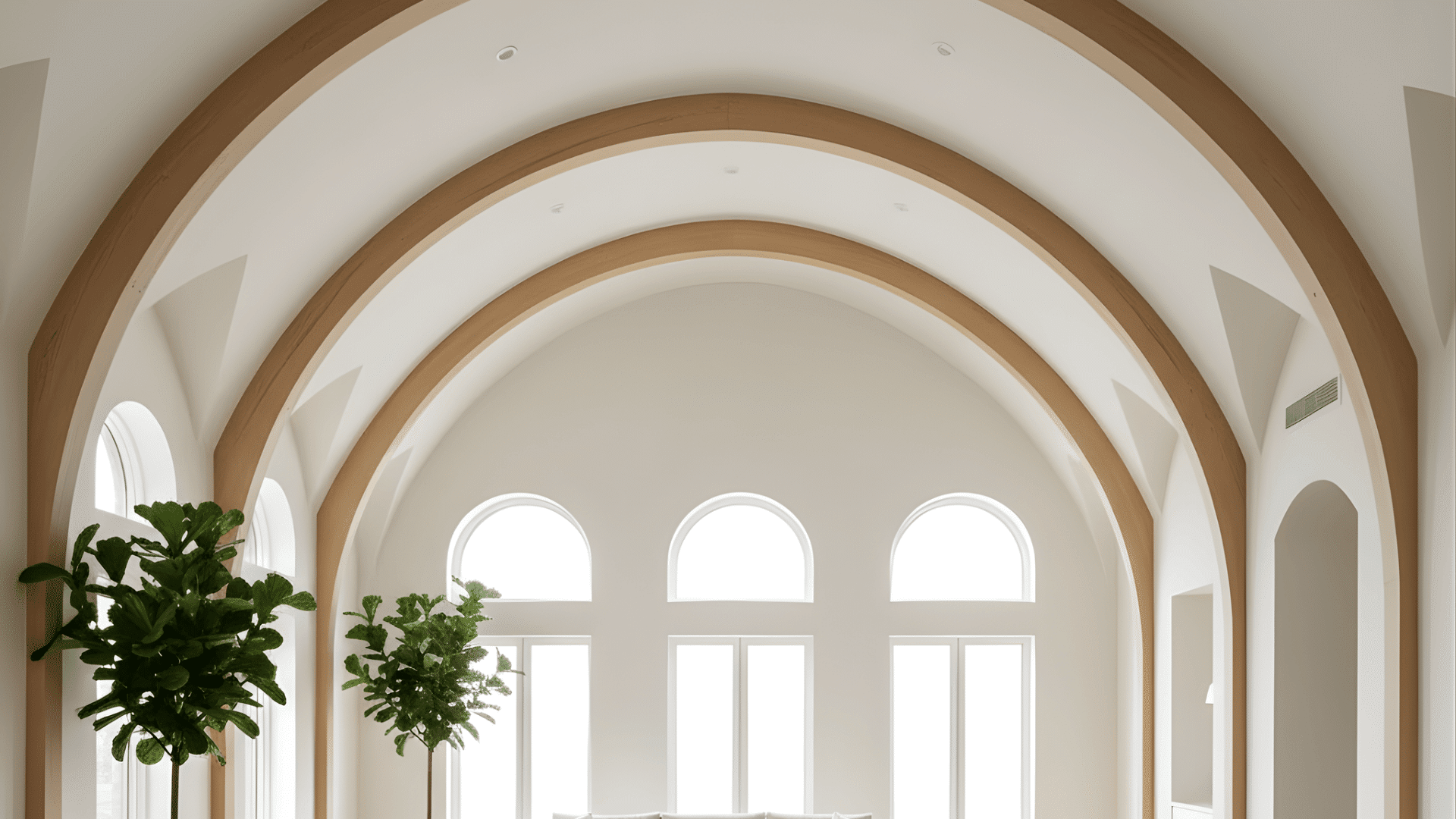 curved ceiling beam designs