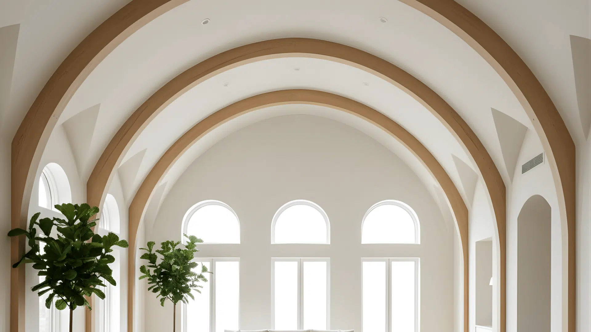curved ceiling beam designs
