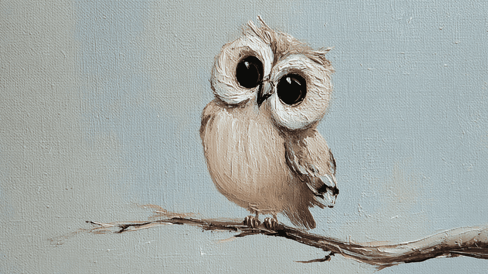 cute owl on branch