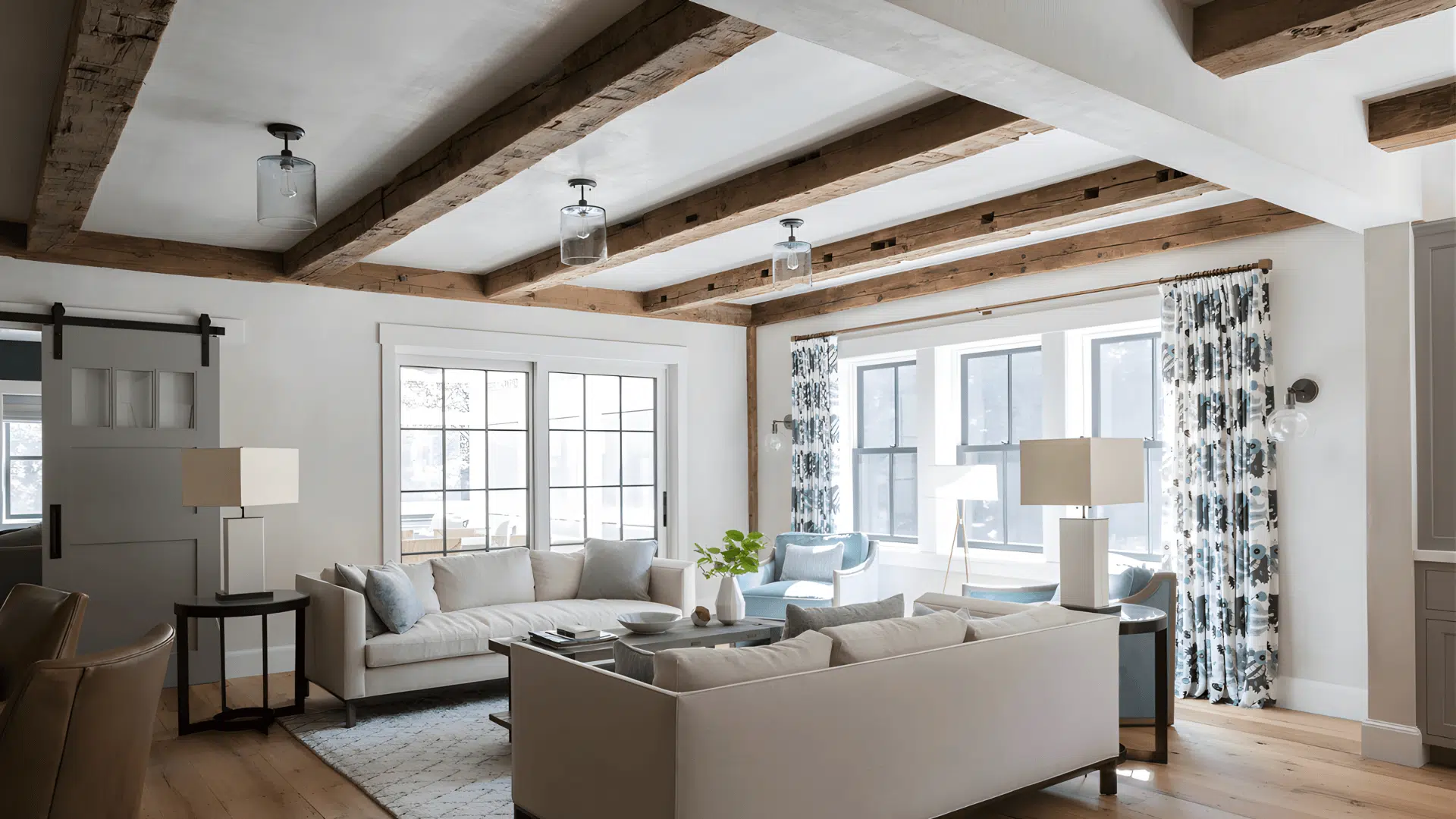 distressed farmhouse oak beams