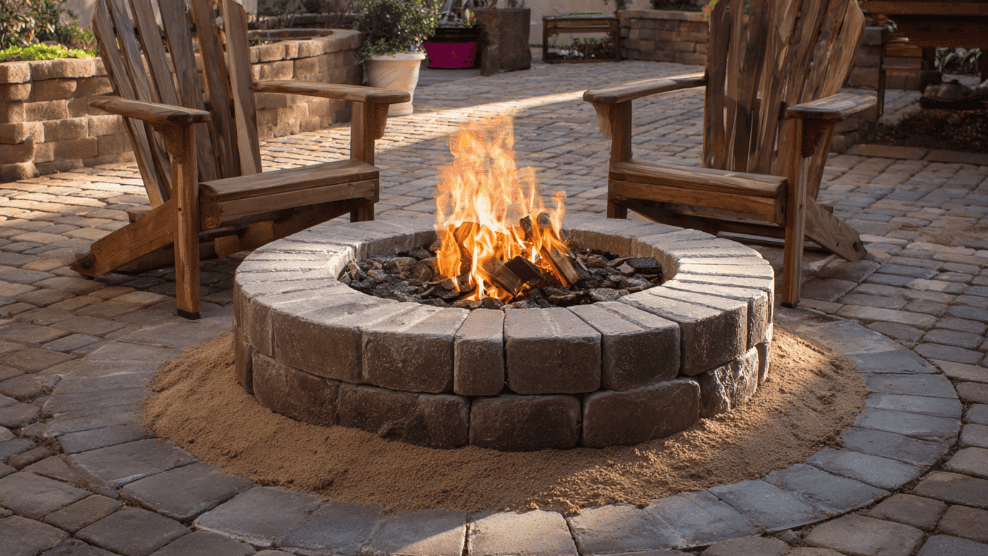 diy paver fire pit low cost fire pit landscape design idea