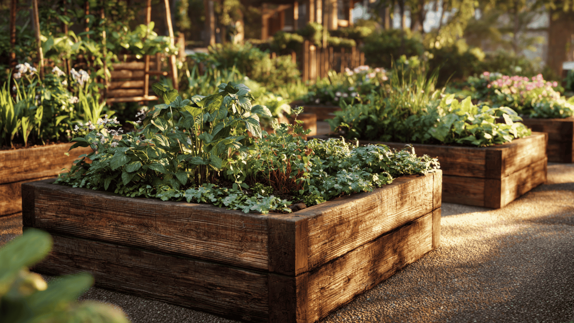 diy raised garden bed layers