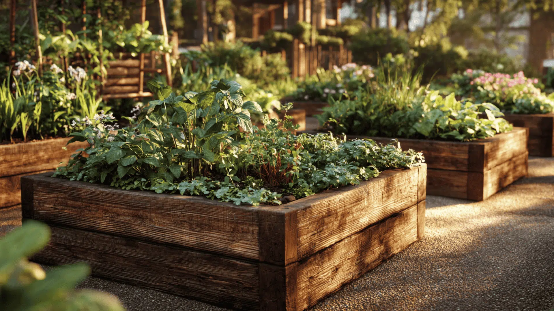 diy raised garden bed layers