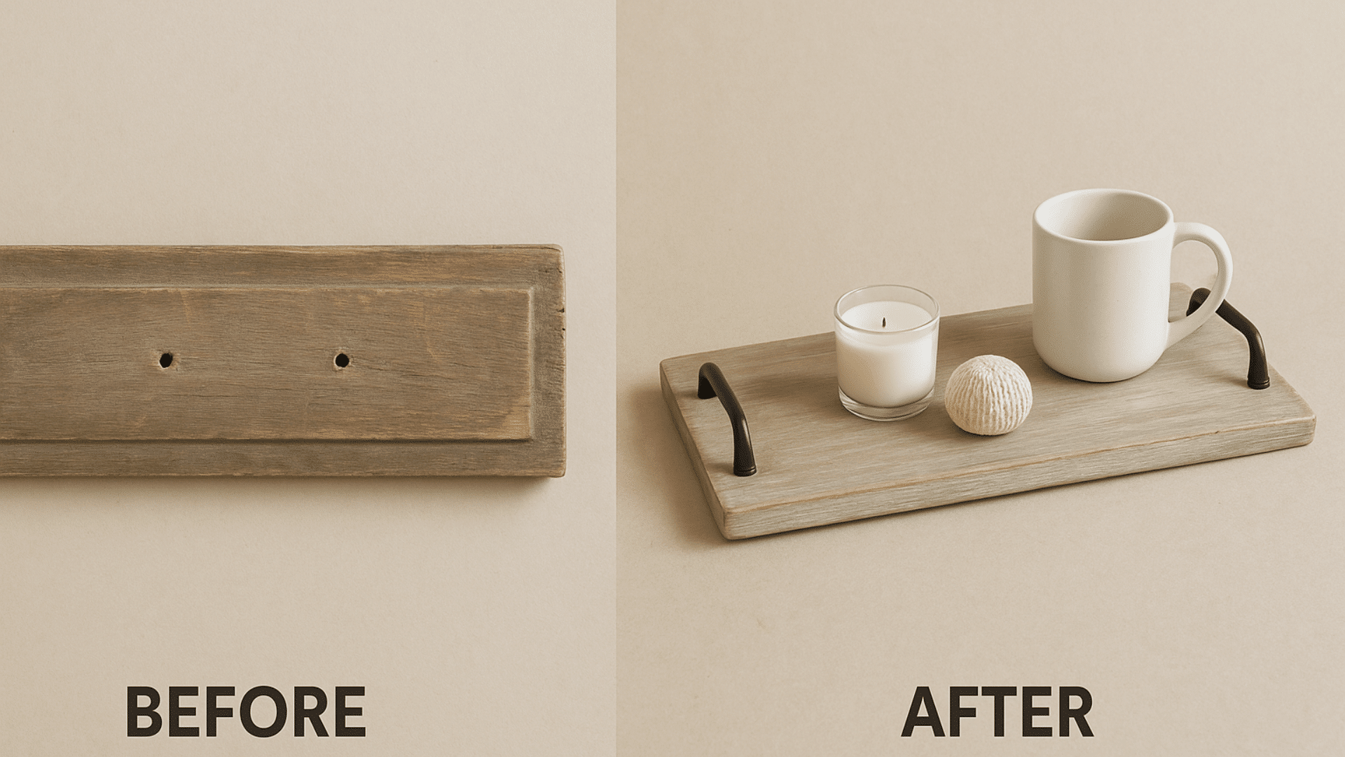 drawer front turned rustic serving tray