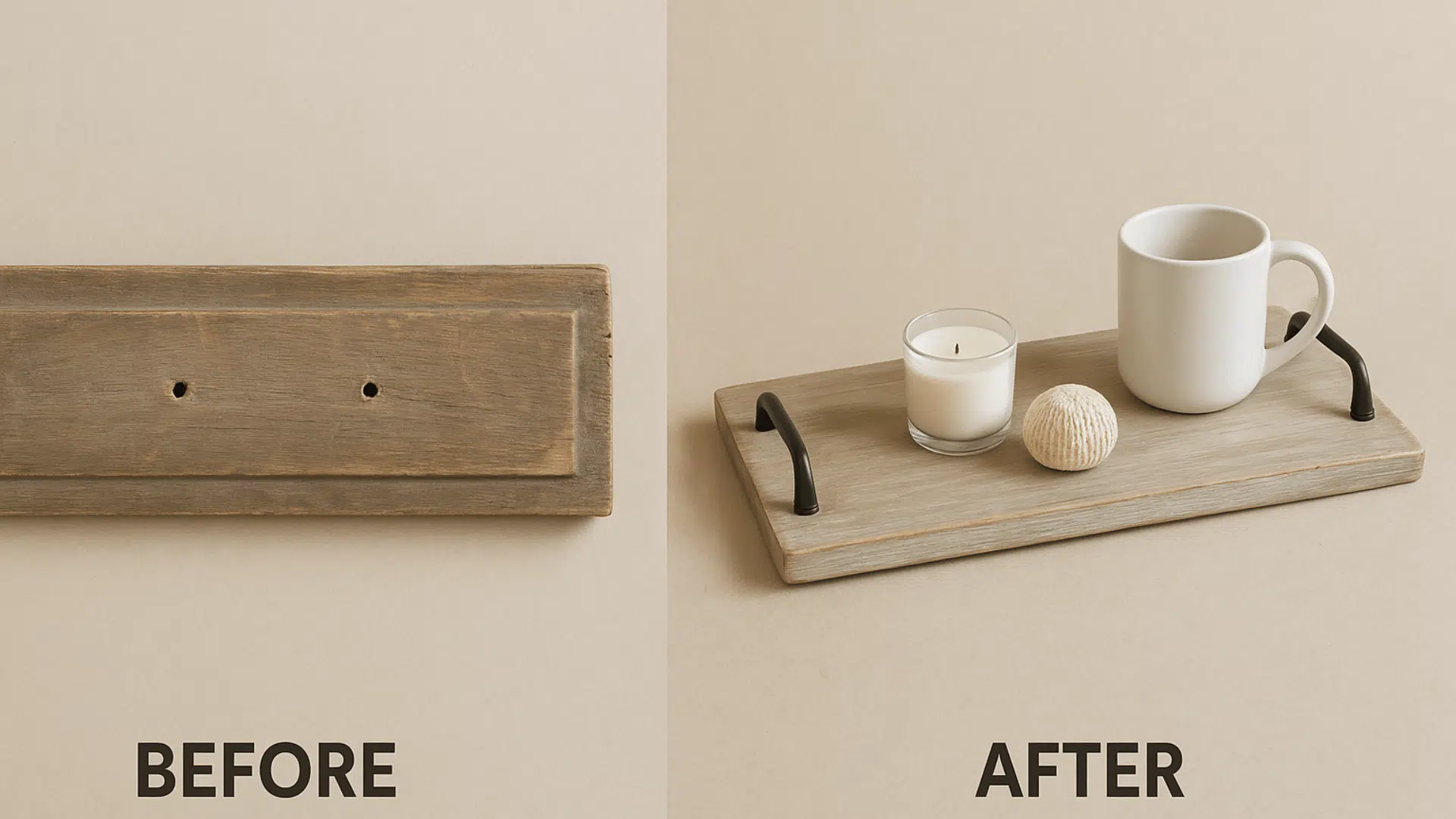 drawer front turned rustic serving tray