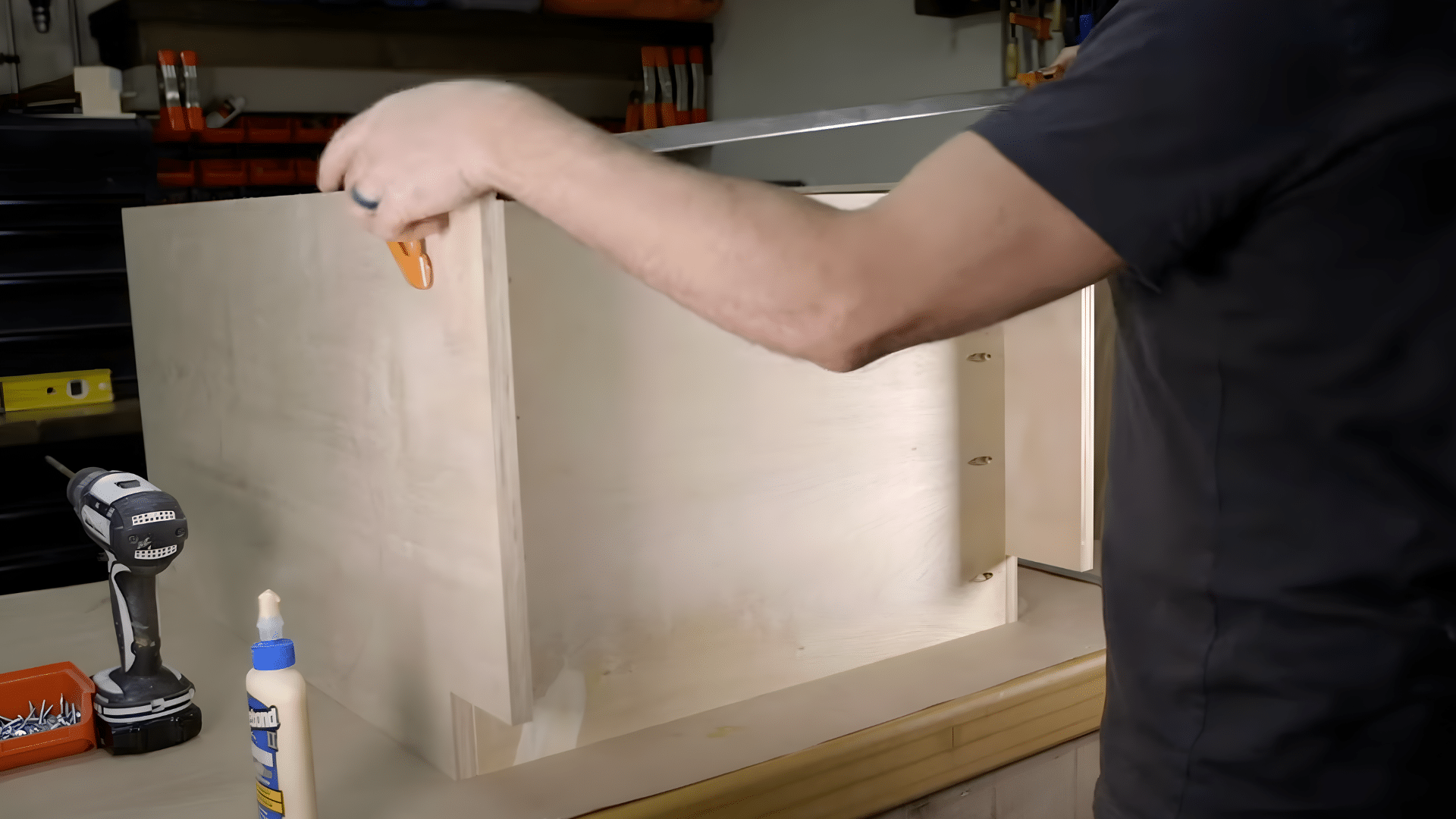 dry fit and assemble the door frame