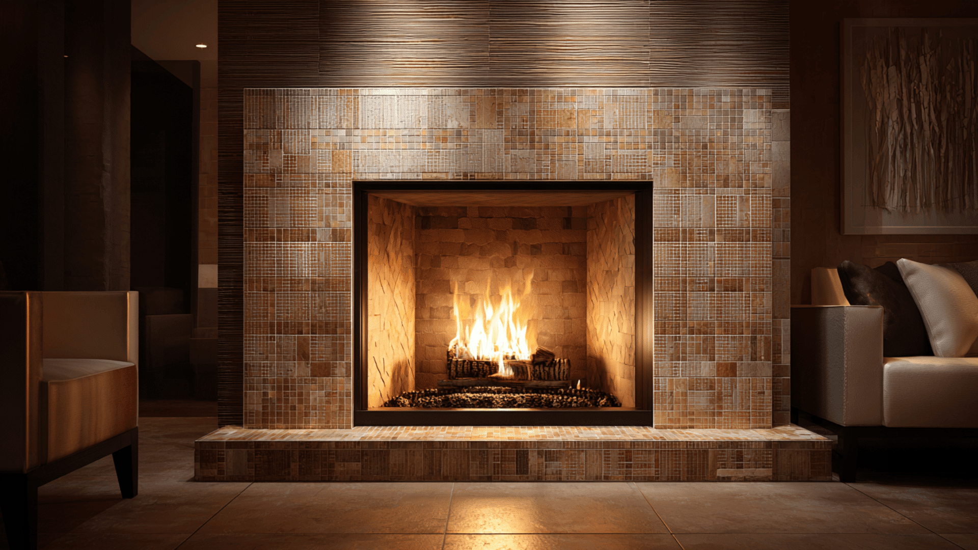 earth tone porcelain squares