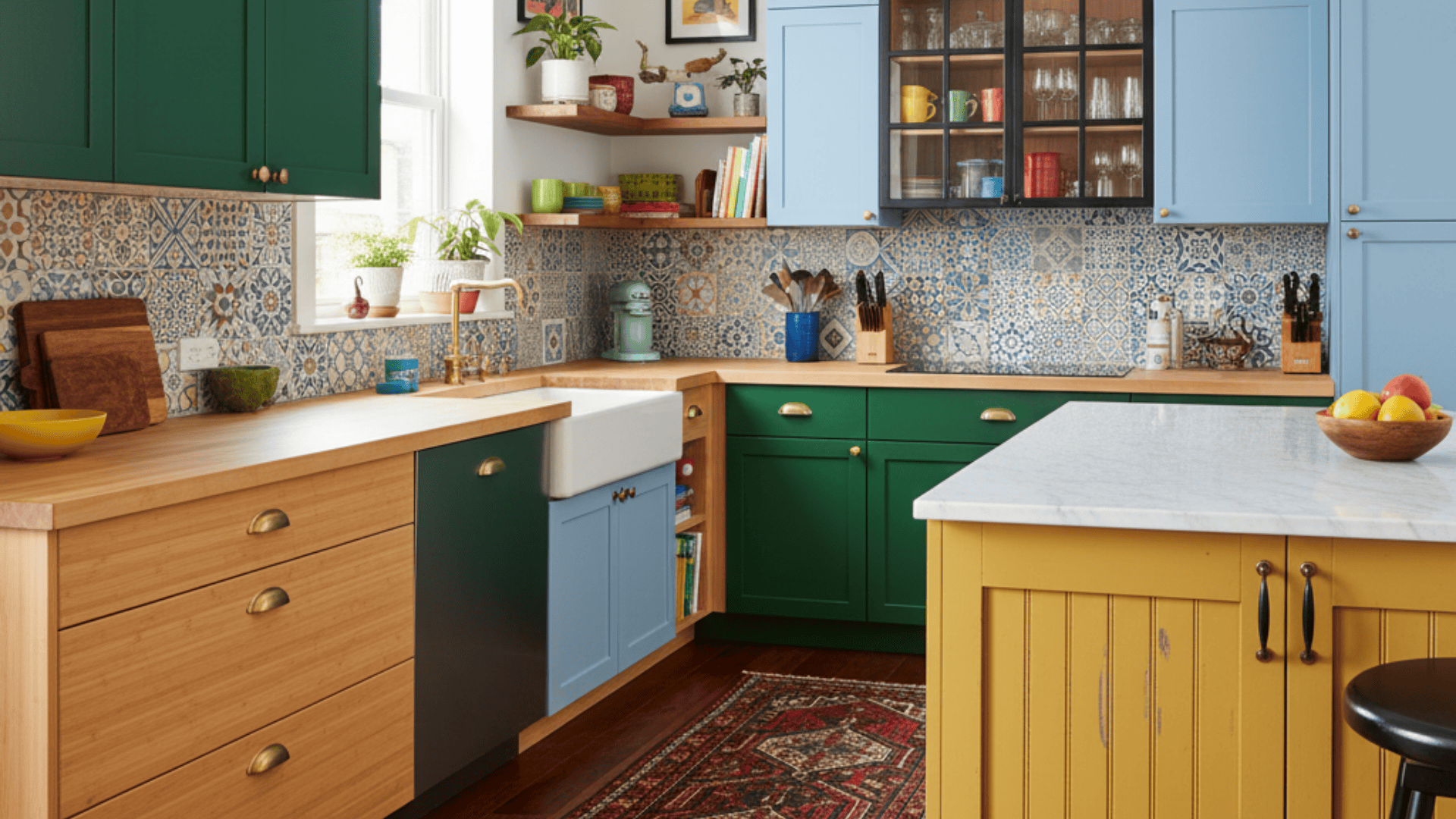 eclectic mix cabinets