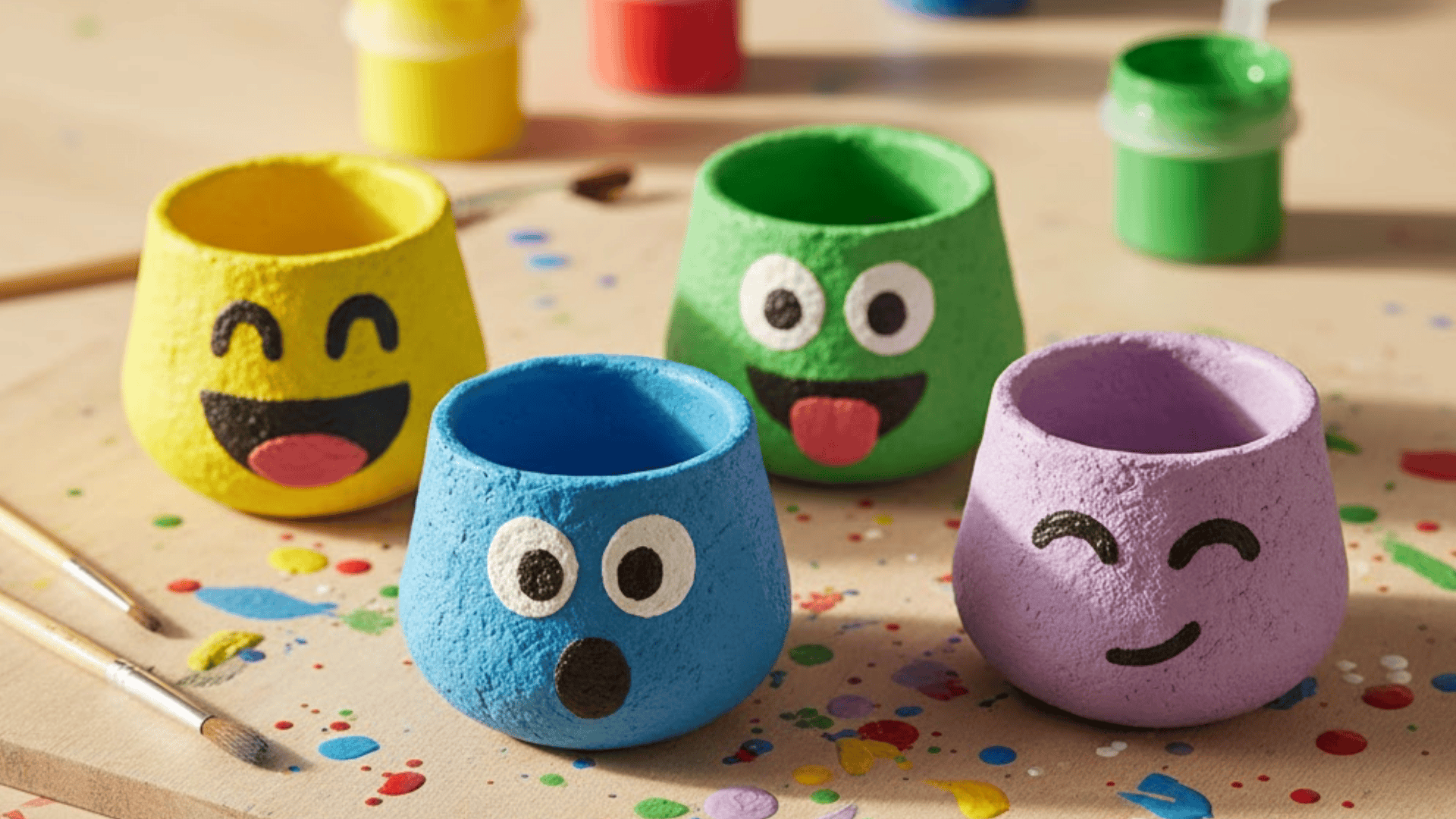 emoji expression pinch pot ideas