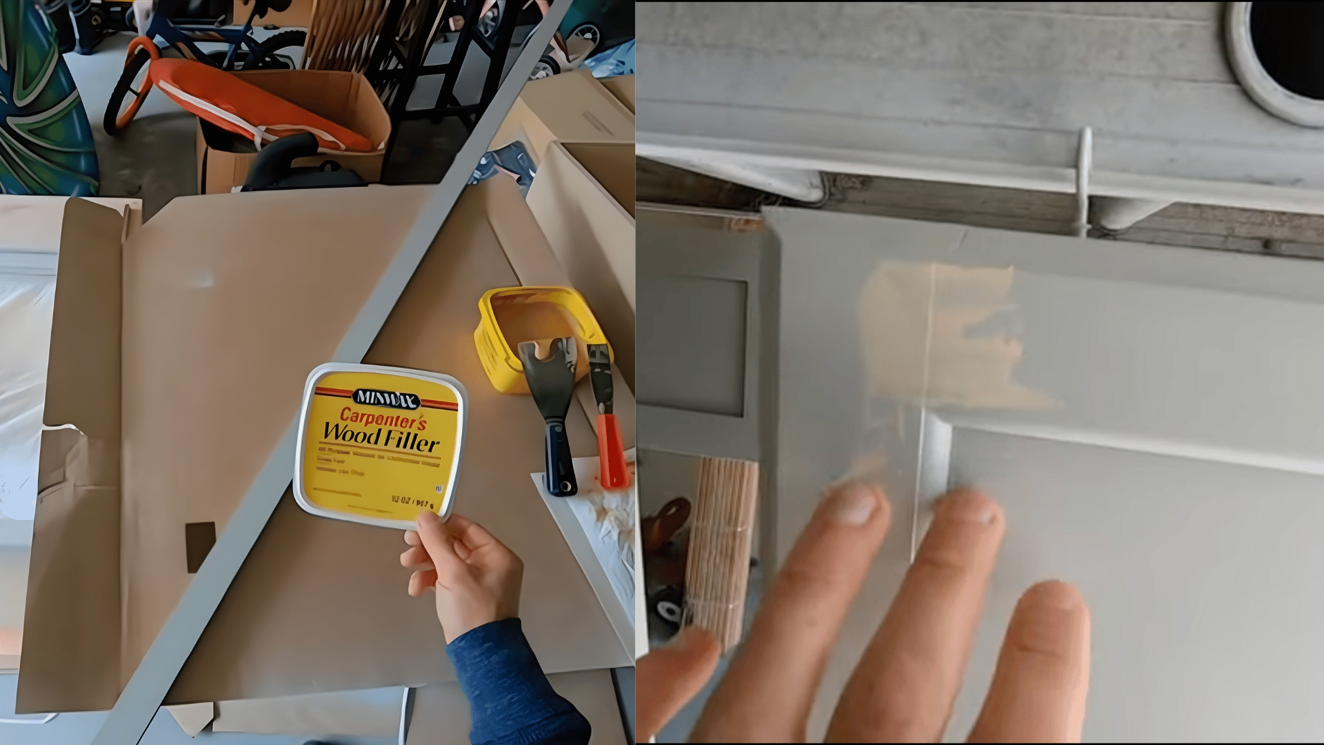fill imperfections with wood filler