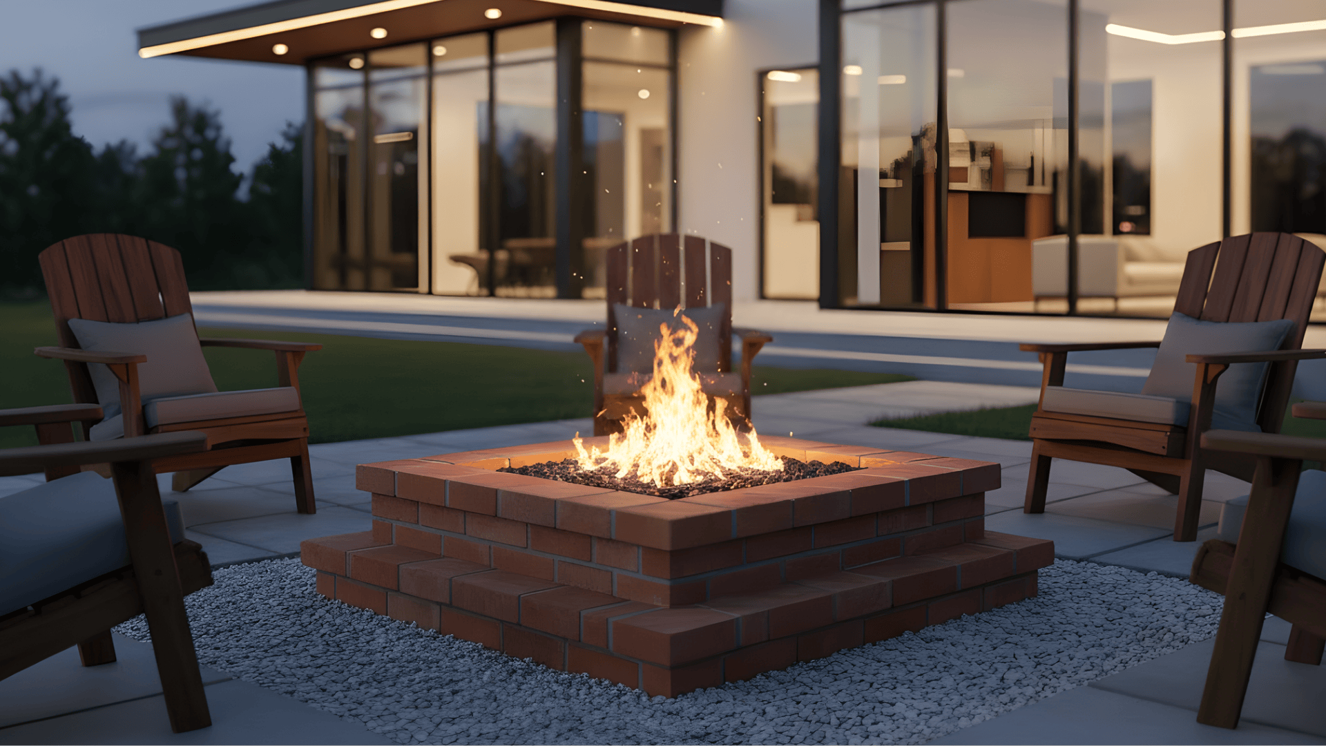fire pit with brick and gravel layers low cost fire pit landscape design idea