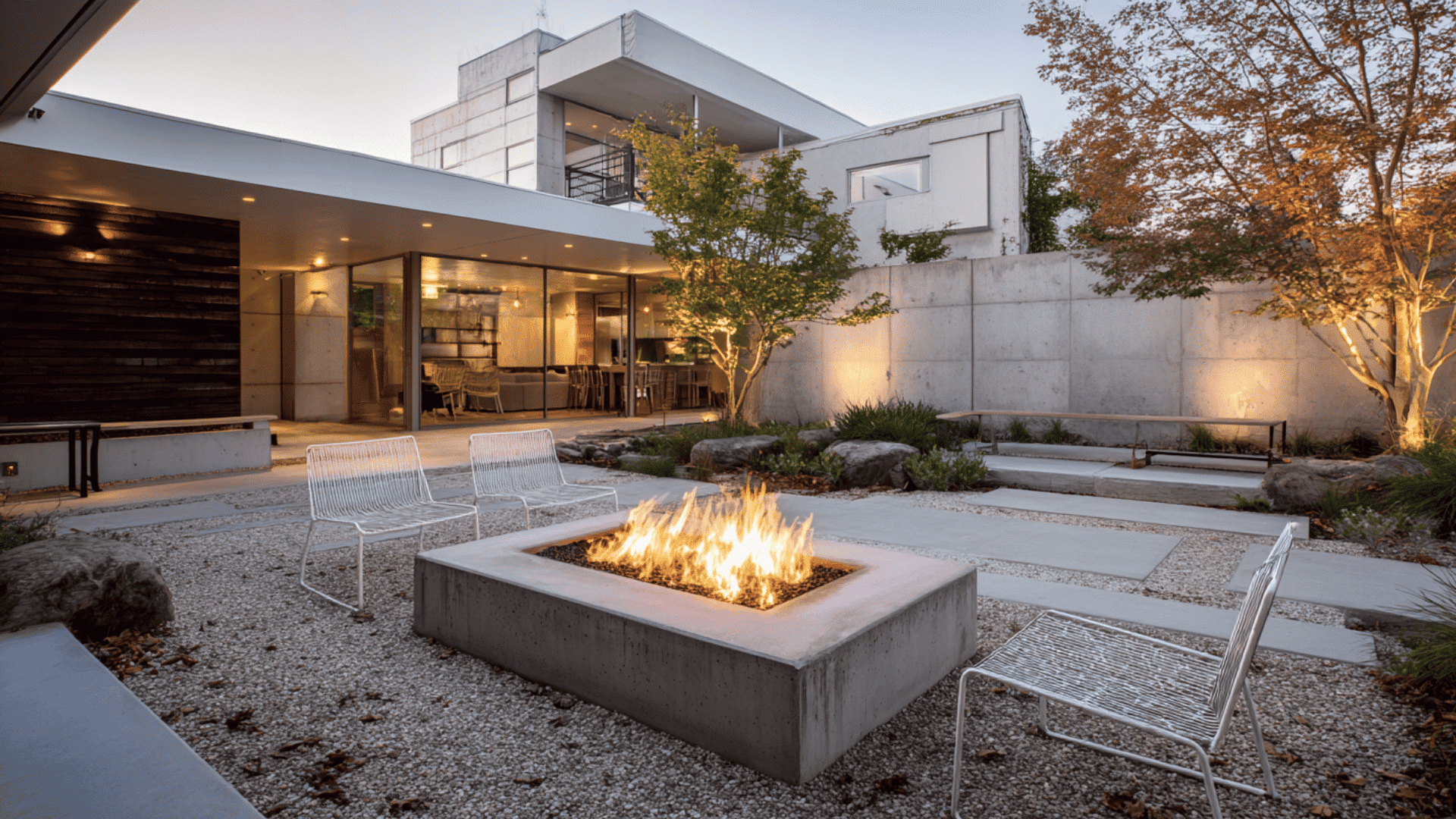 fire pit with crushed granite ground cover low cost fire pit landscape design idea