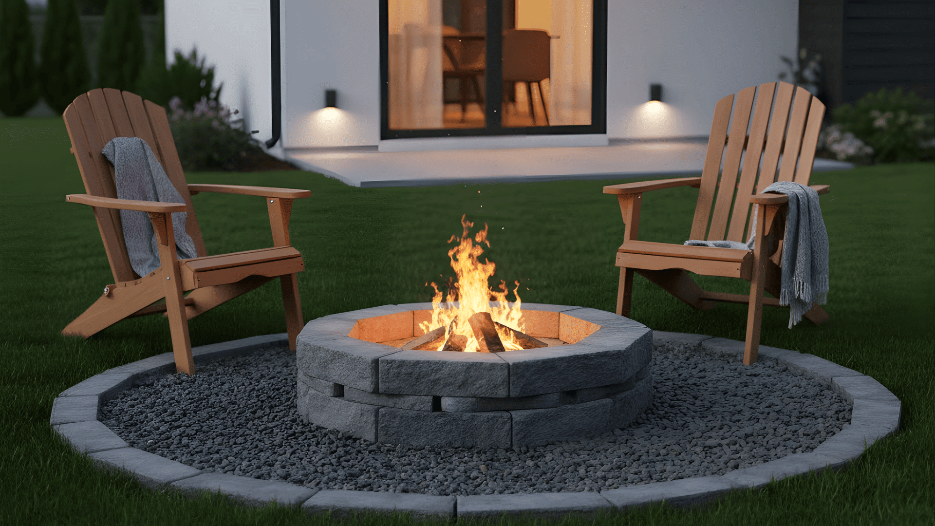 fire pit with garden edge bricks low cost fire pit landscape design idea