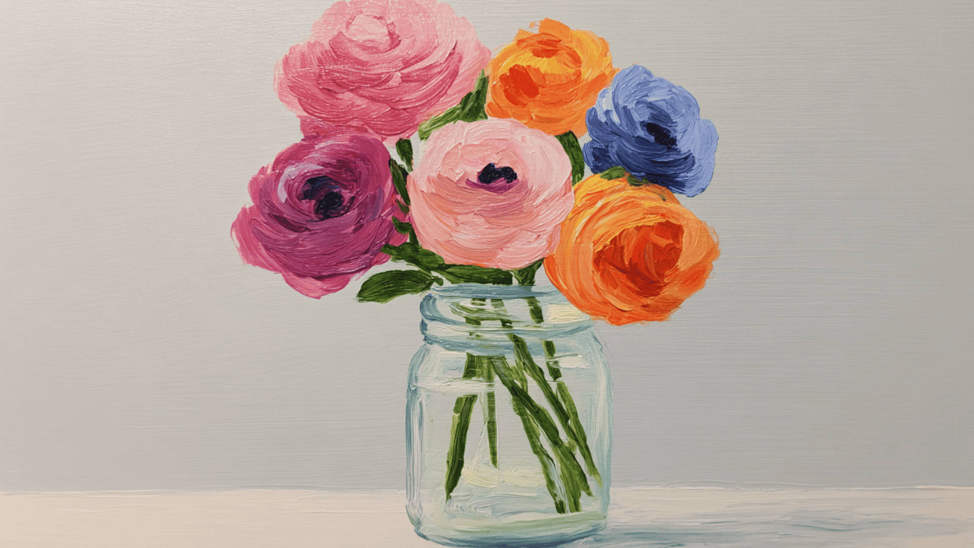 flower bouquet in jar