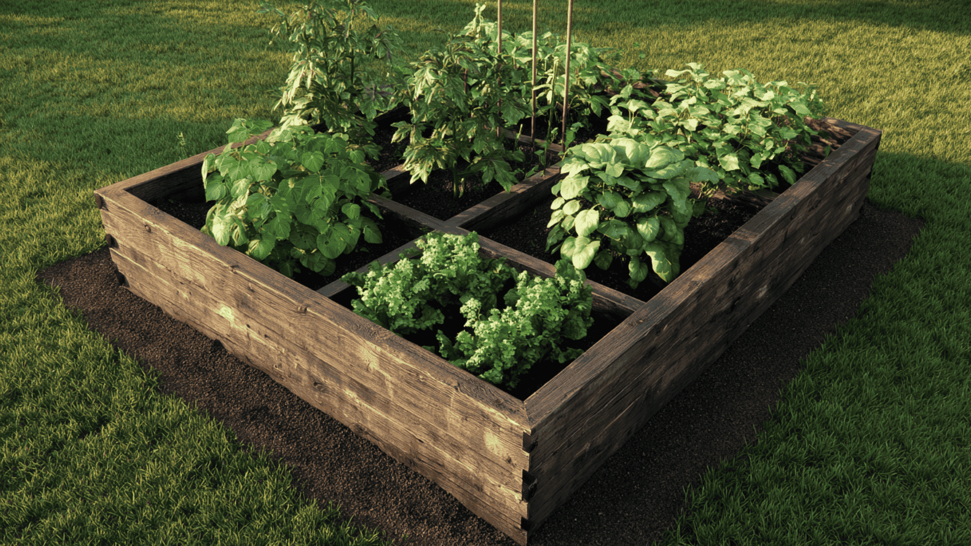 four by eight family salad garden layout