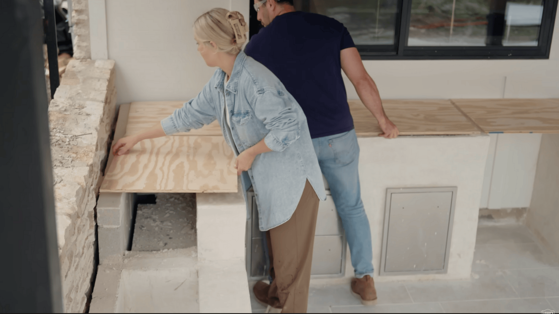 frame the concrete countertops build an outdoor kitchen