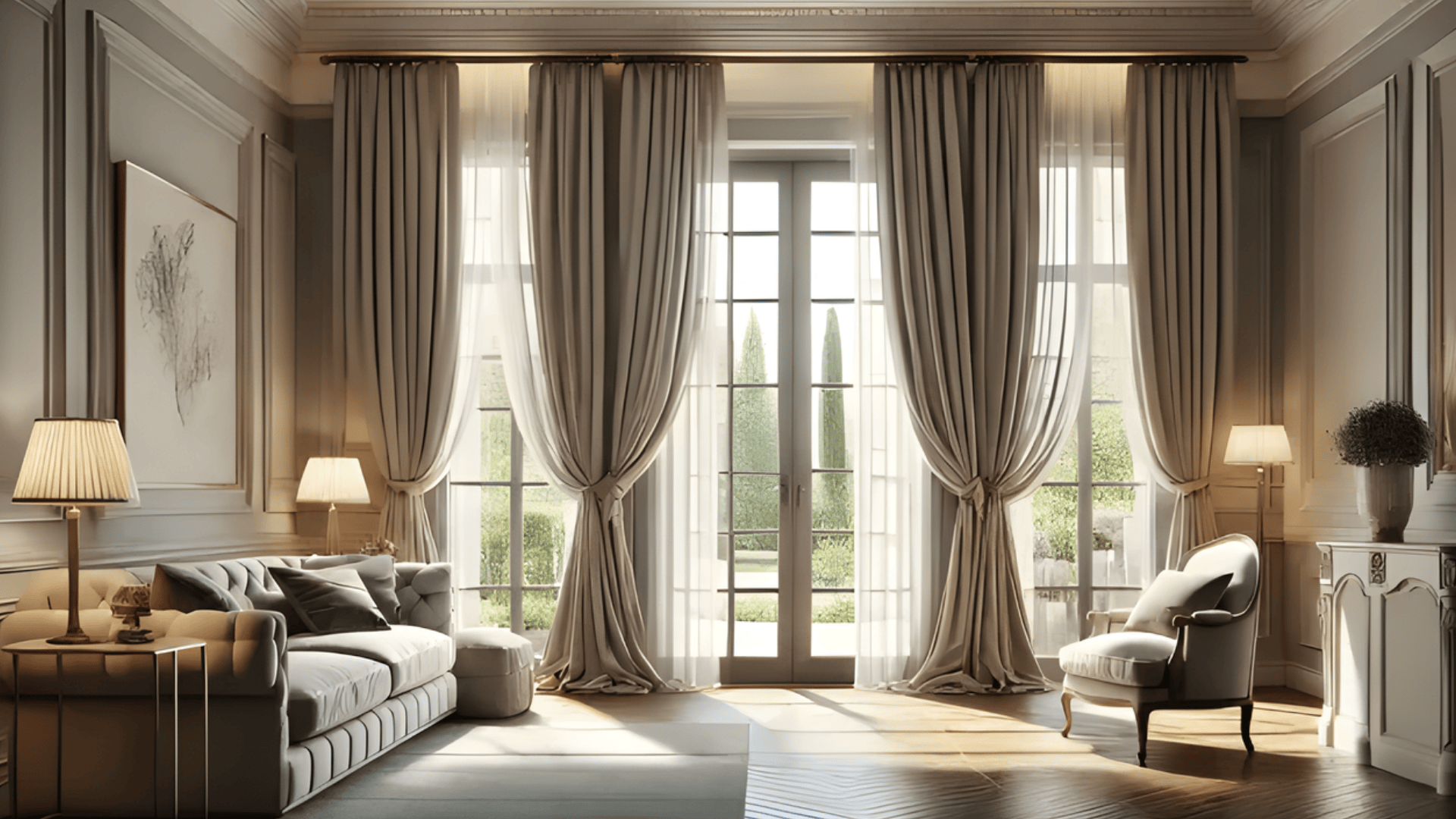 french and sliding door curtains
