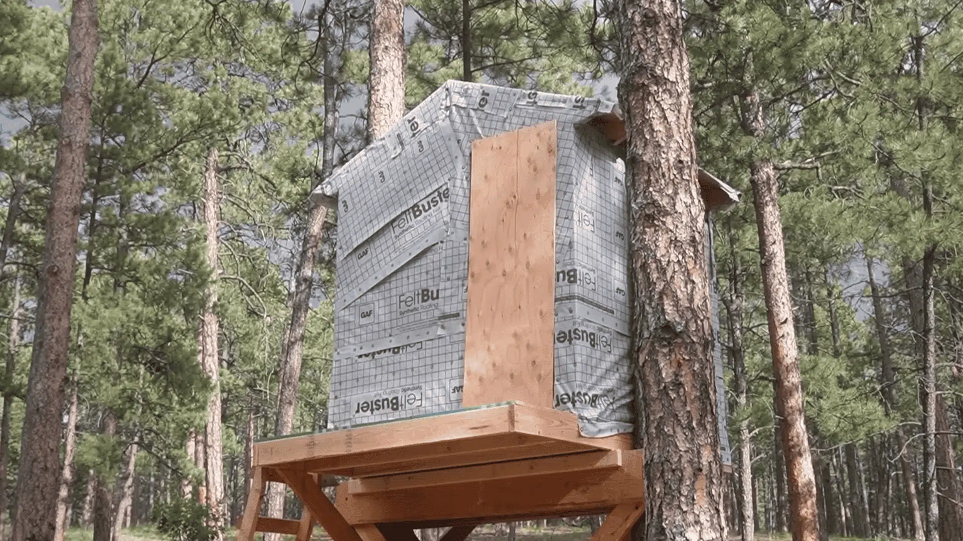 gather materials and weatherproof the exterior