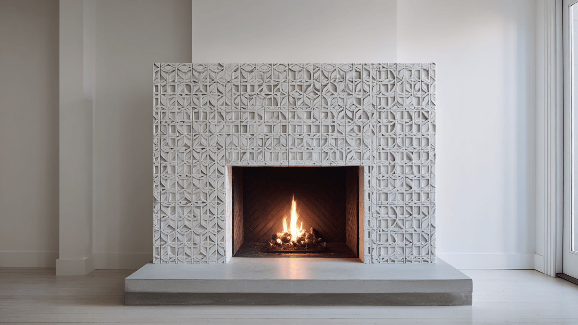 geometric cement pattern tile