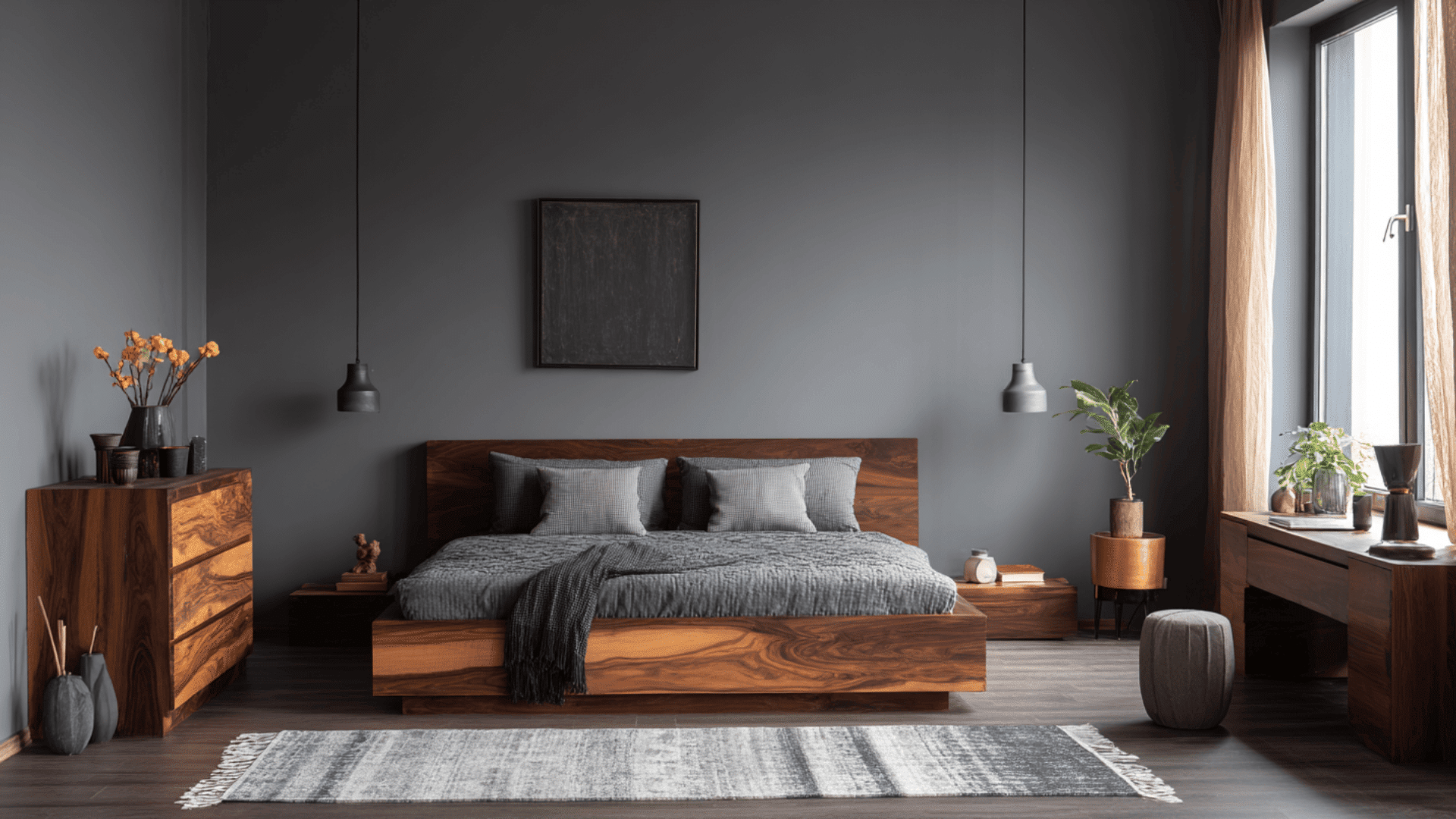 graphite and walnut combo