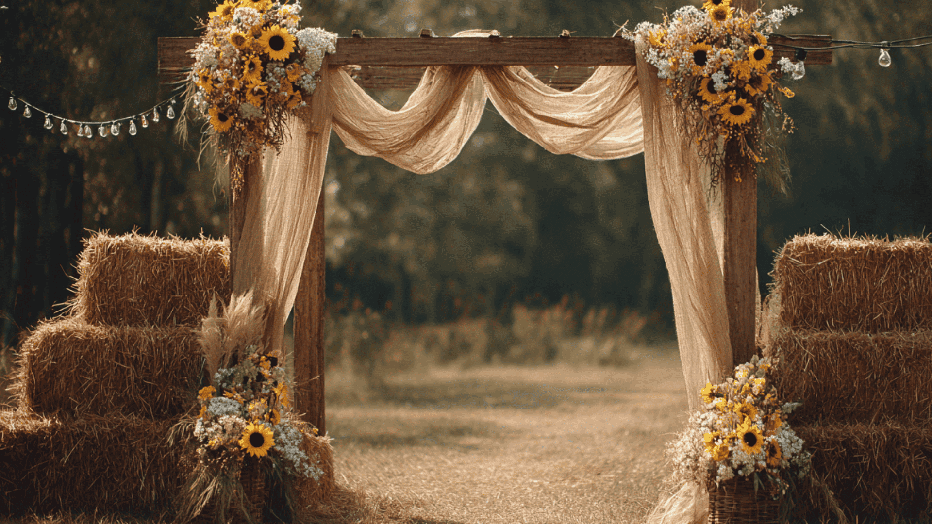 hay bale arch