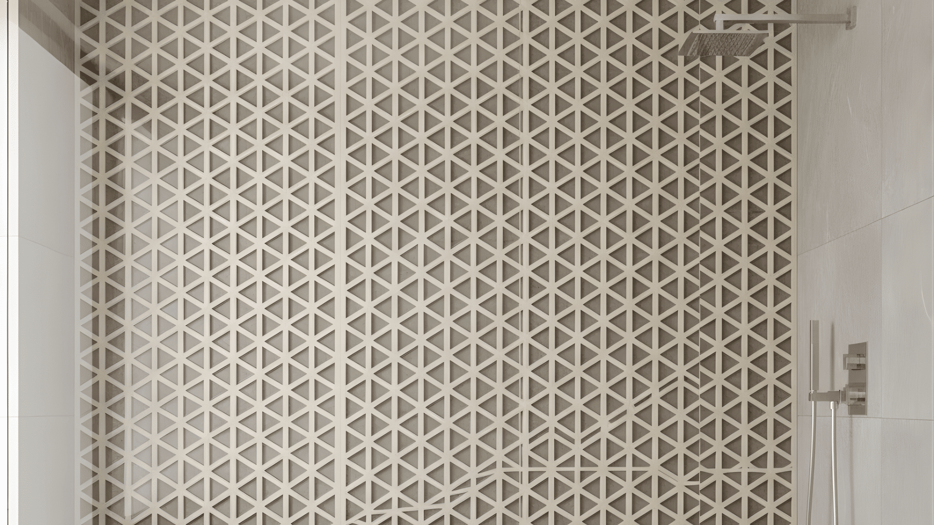 hex lattice cut porcelain tile