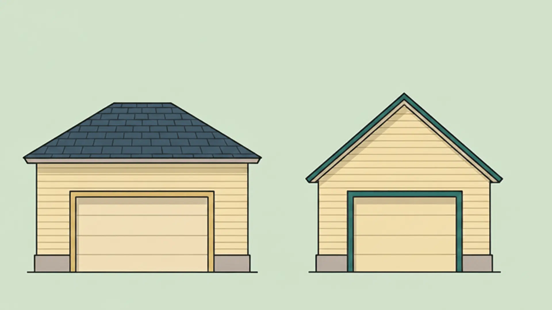 hip roof vs gable roof side by side comparison