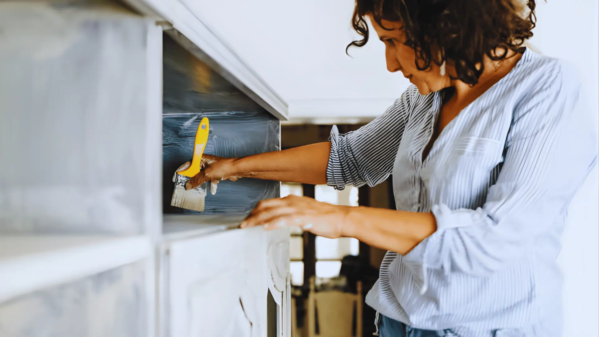 how to paint unfinished cabinets
