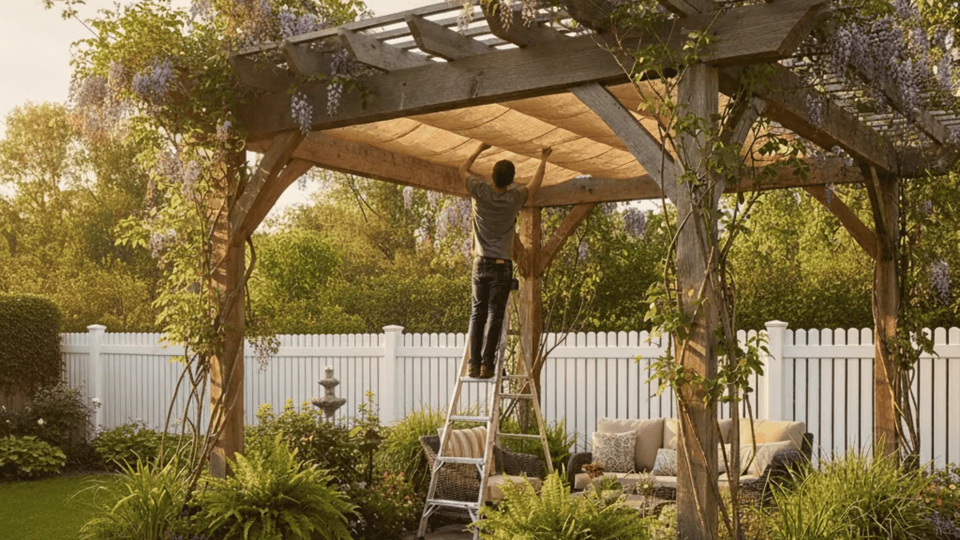 i add roof or shade material
