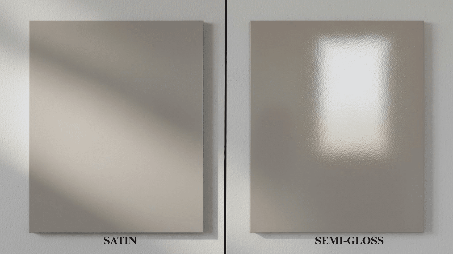 key differences between satin and semi gloss paint