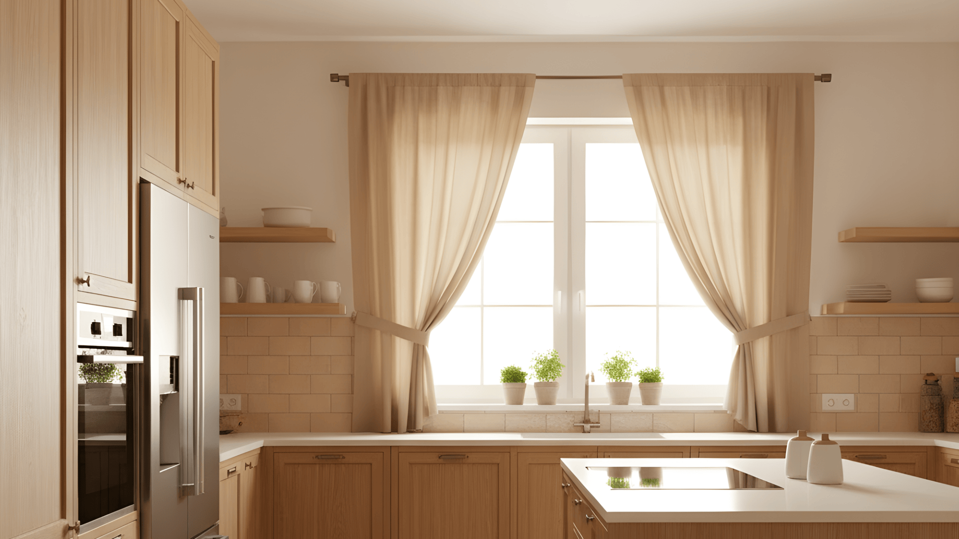 kitchen and bathroom curtains