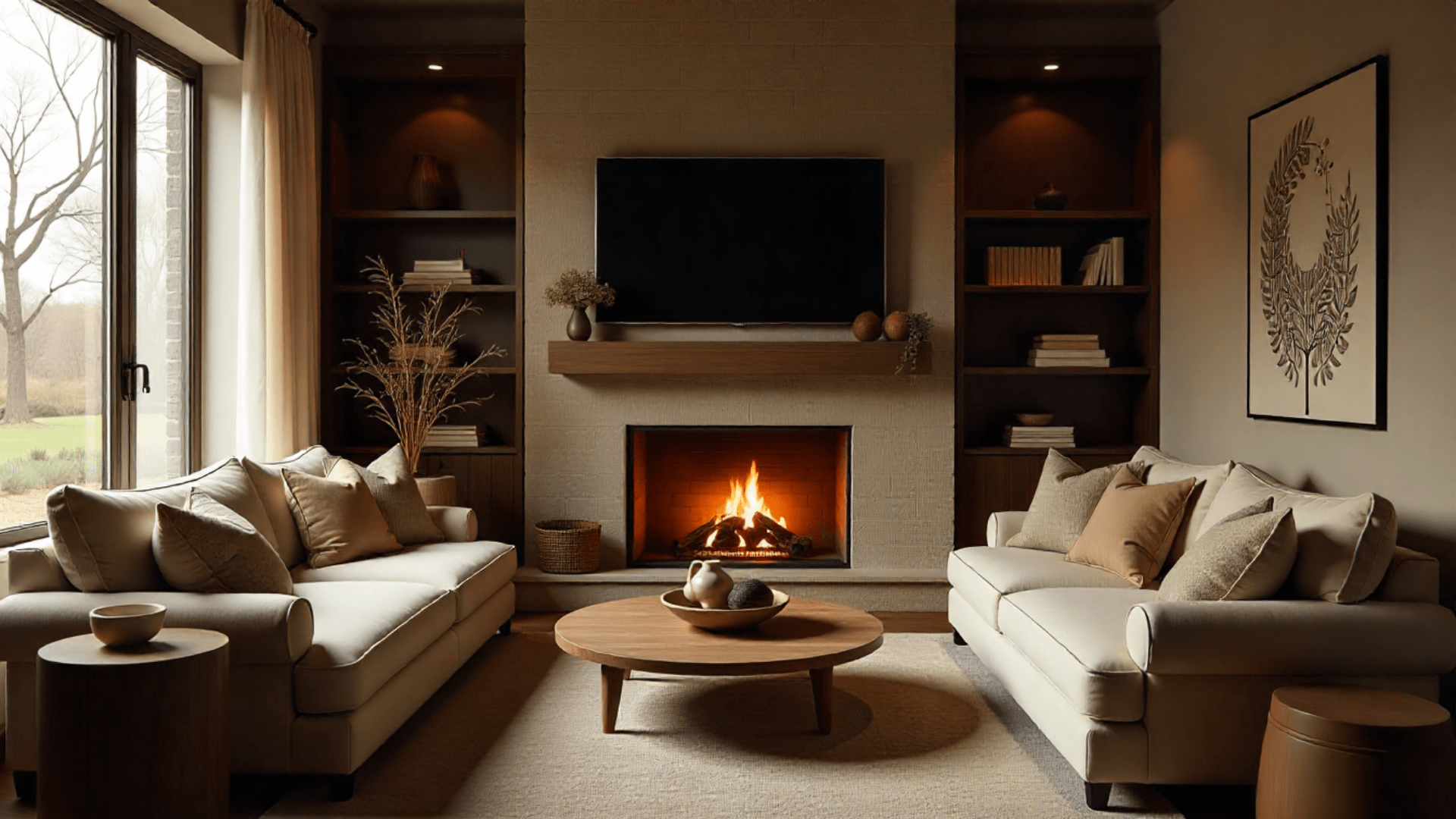 living rooms with a fireplace
