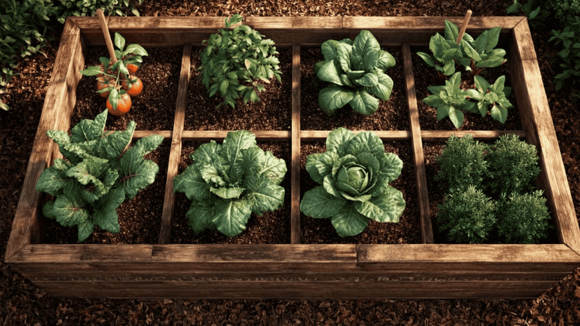 low maintenance raised bed layout minimal watering weeding
